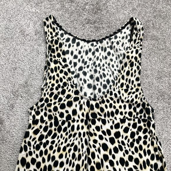 Motel Leopard Unitard Romper Womens Small Brown Black Animal Sleeveless Backless - Picture 3 of 10